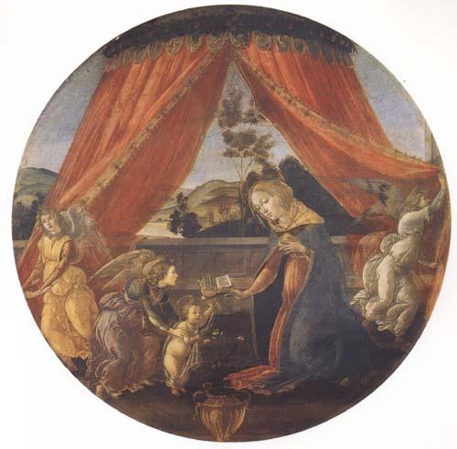 Sandro Botticelli Madonna and Child with three Angels or Madonna of the Pavilion Germany oil painting art